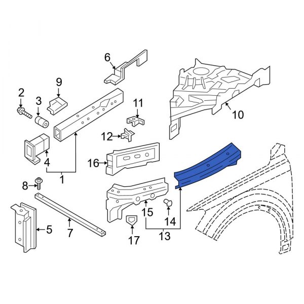 Fender Apron Reinforcement