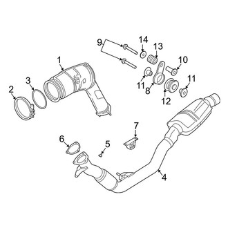 Audi OE - Exhaust System - Exhaust Components (Front)