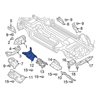 Audi OE - Center Front Floor Pan Heat Shield