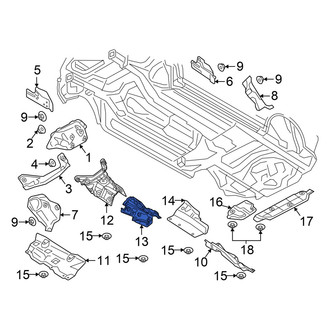 Audi OE - Center Rear Floor Pan Heat Shield