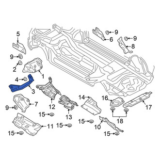 Audi OE - Center Rear Floor Pan Heat Shield