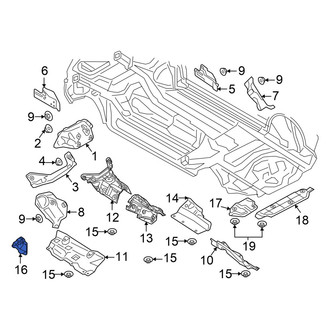 Audi OE - Front Center Forward Floor Pan Heat Shield