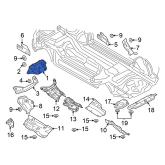 Audi OE - Front Left Rearward Floor Pan Heat Shield
