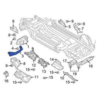 Audi OE - Center Outer Floor Pan Heat Shield
