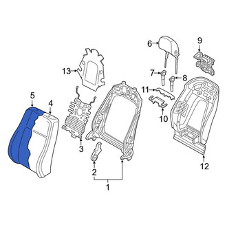 Audi OE - Front Left Seat Back Cushion Cover