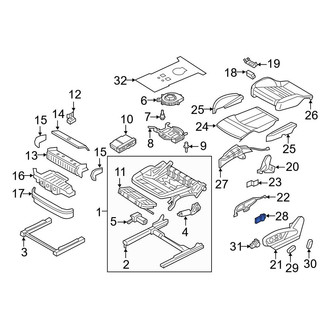 Audi OE - Front Right Power Seat Switch