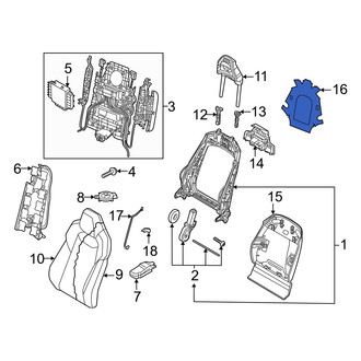 Audi OE - Front Seat Back Frame Insulator
