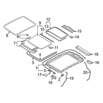 Audi OE - Roof - Sunroof (Frame & Components)