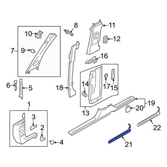 Audi OE - Front Left Door Trim Sill Plate Insert