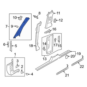 Audi OE - Left Upper Body A-Pillar Trim Panel