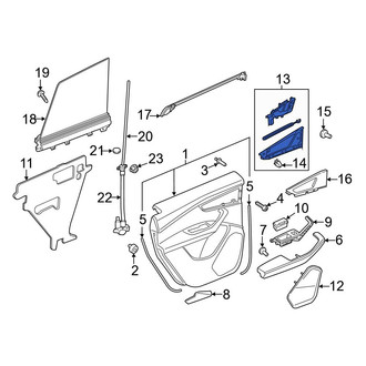 Audi OE - Rear Left Door Trim Molding