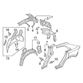 Audi OE - Quarter Panel - Inner Structure