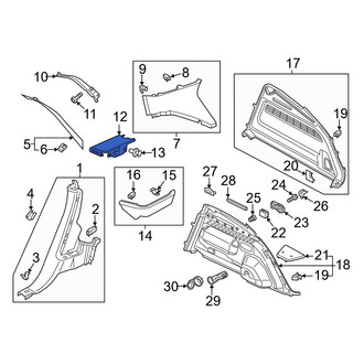 Audi OE - Left Body D-Pillar Trim Panel