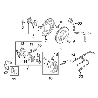 Audi OE - Rear Suspension - Brake Components