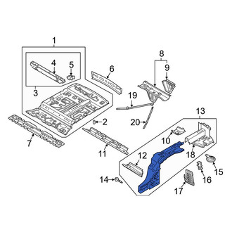 Audi OE - Rear Left Frame Side Member Assembly