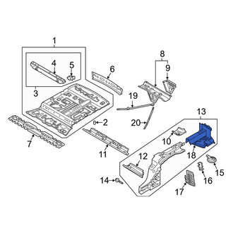 Audi OE - Rear Left Frame Rail End