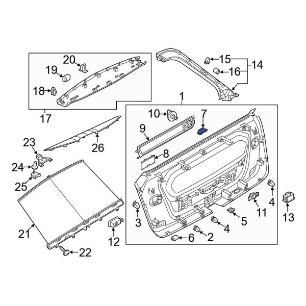 Liftgate Trim Panel Clip