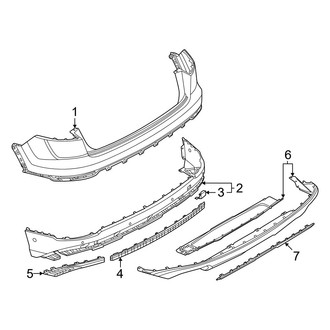 Audi OE - Rear Bumper - Bumper & Components (Bumper Code: 2K0, 2K1, Bumper Covers and Components)