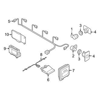 Audi OE - Rear Bumper - Electrical Components (Bumper Code: 2K1,VB0)