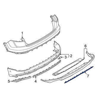 Audi OE - Rear Lower Center Bumper Trim