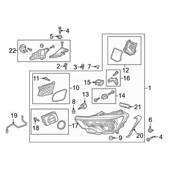 Audi OE - Front Lamps - Headlamp Components (With Multi Beam), (Prestige)