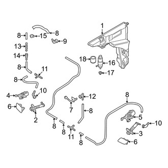 Audi OE - Front Lamps - Washer Components