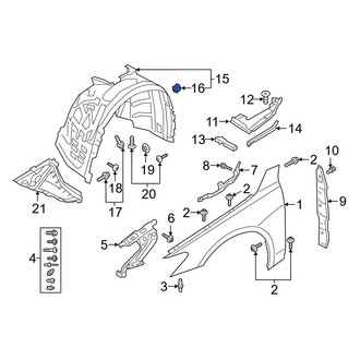 Audi OE - Fender Liner Nut