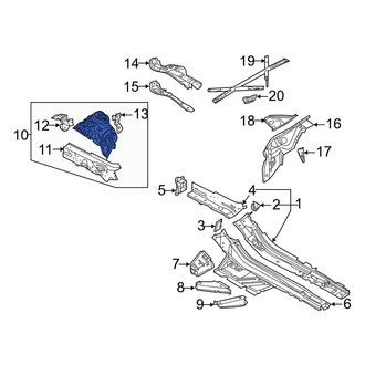 Audi OE - Front Right Fender Apron Assembly