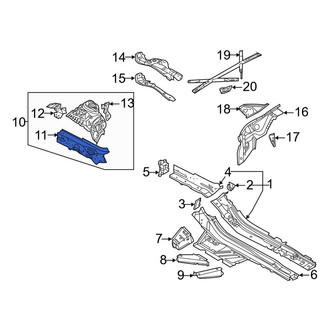 Audi OE - Front Left Fender Rail