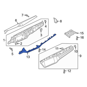 Audi OE - Right Upper Instrument Panel Trim Panel