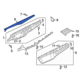 Audi OE - Right Upper Instrument Panel Trim Panel