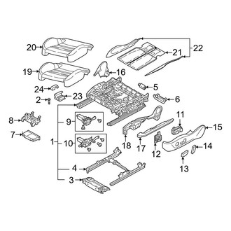 Audi OE - Seats & Tracks - Passenger Seat Components (Seat Cushion, Standard Seats)