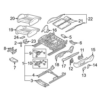 Audi OE - Seats & Tracks - Driver Seat Components (Seat Cushion, Standard Seats)