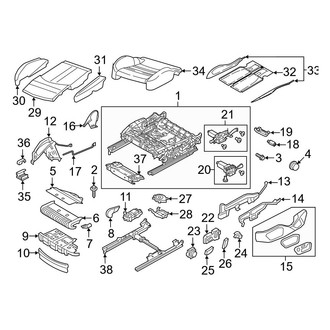 Audi OE - Seats & Tracks - Passenger Seat Components (Comfort Seat, Seat Cushion), (Prestige)