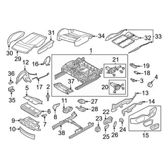 Audi OE - Seats & Tracks - Driver Seat Components (Comfort Seat, Seat Cushion), (Prestige)