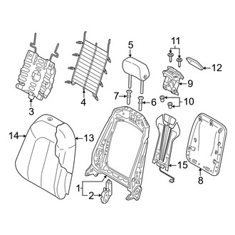Audi OE - Seats & Tracks - Driver Seat Components (Seat Back, Standard Seat)