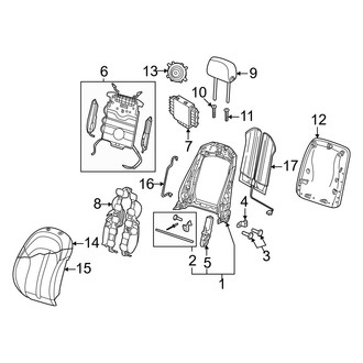Audi OE - Seats & Tracks - Driver Seat Components (Comfort Seat, Seat Back), (Prestige)