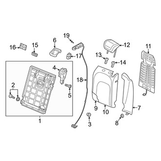 Audi OE - Seats & Tracks - Rear Seat Components (Drivers Side Seat, Back)