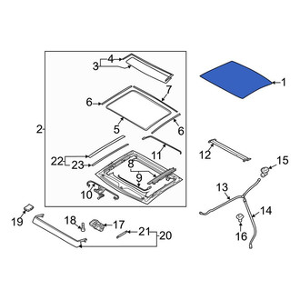 Audi OE - Front Sunroof Glass