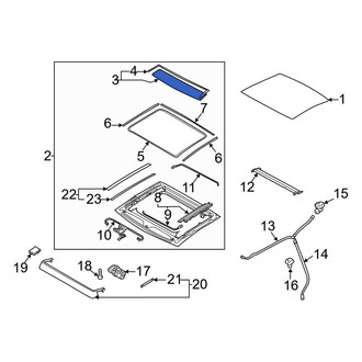 Audi OE - Front Sunroof Glass