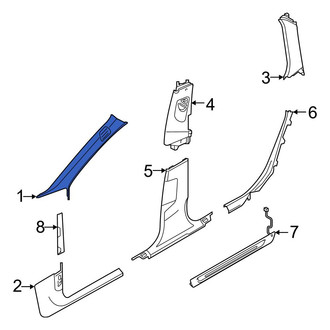 Audi OE - Left Upper Body A-Pillar Trim Panel