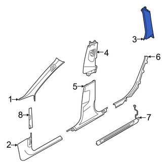 Audi OE - Left Body C-Pillar Trim Panel