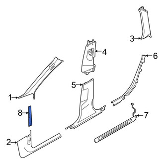 Audi OE - Left Upper Body A-Pillar Trim Panel