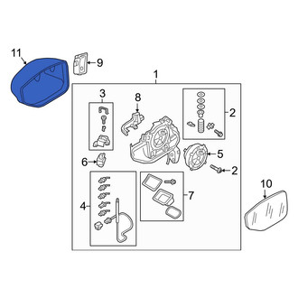 Audi OE - Front Right Door Mirror Cover