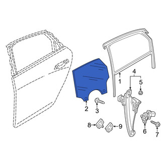 Audi OE - Front Left Door Glass