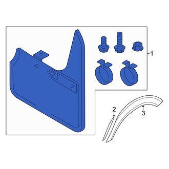 Audi OE - Rear Mud Flap Kit