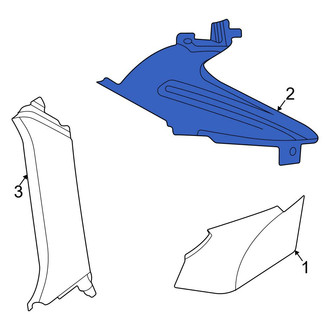 Audi OE - Rear Right Upper Interior Quarter Panel Trim Panel