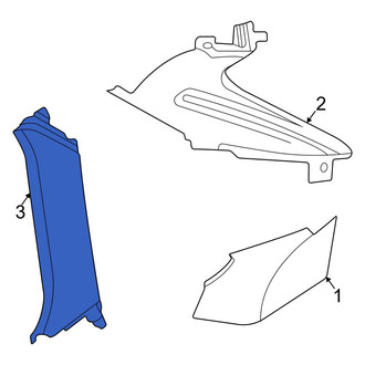 Audi OE - Left Body C-Pillar Trim Panel