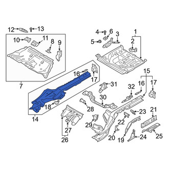 Audi OE - Rear Right Frame Side Member Assembly