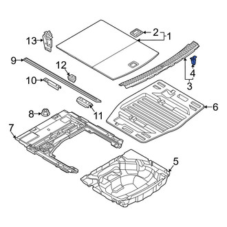 Audi OE - Liftgate Trim Scuff Plate Clip